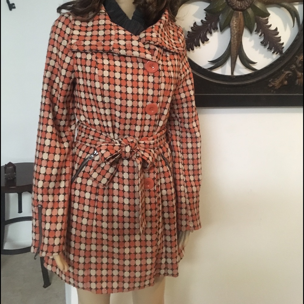 Double Breasted Trench Peacoat 3/4 Small